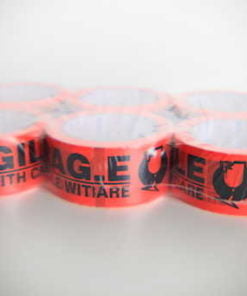 1.051: Nachi "Fragile HWC" Warning Tape Fluoro Orange